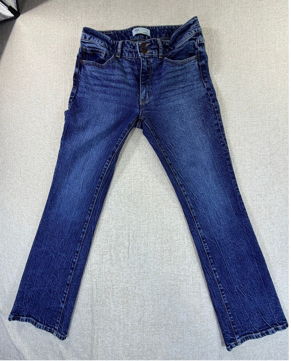 BKE Women Blue 28x30 Payton Universal Fit Mid Rise Bootcut Denim Jeans Stretch